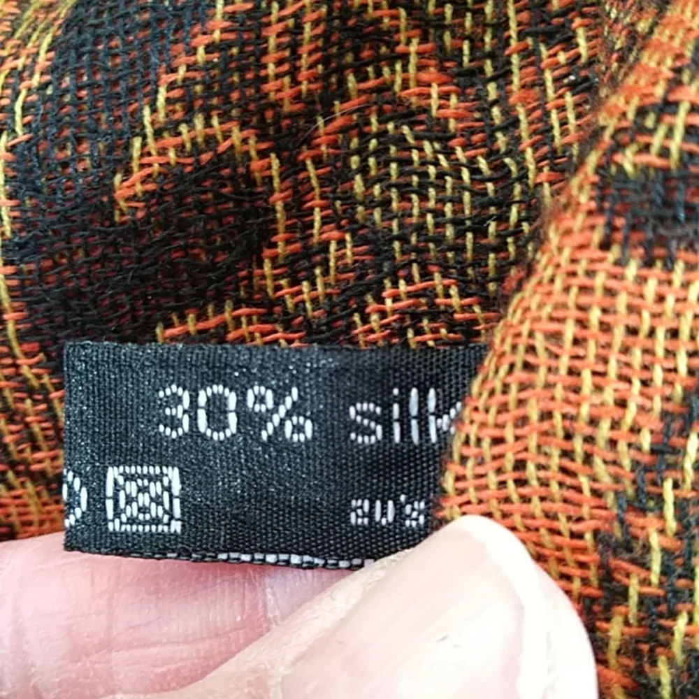 Zu's Paisley Fringed Wolle Silk Blend Scarf Wrap